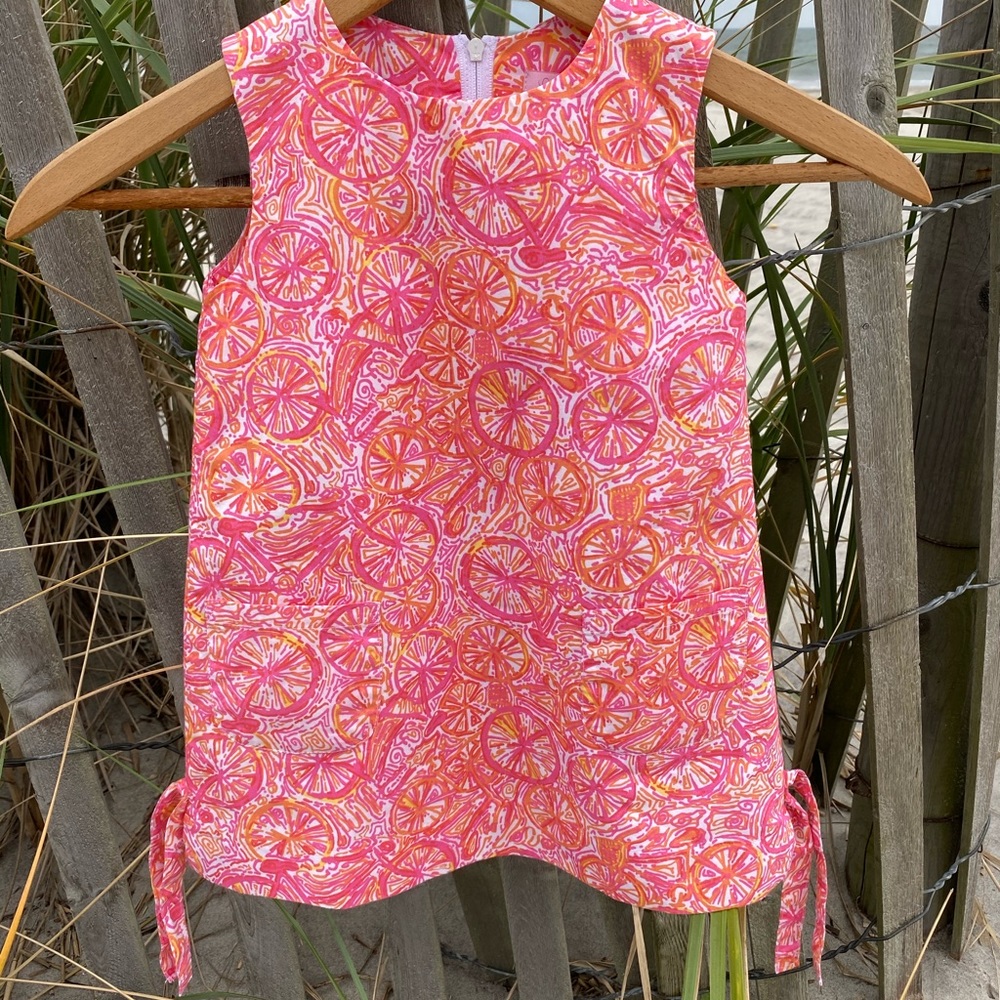 Lilly Pulitzer Girls Orange Bicycle Dress